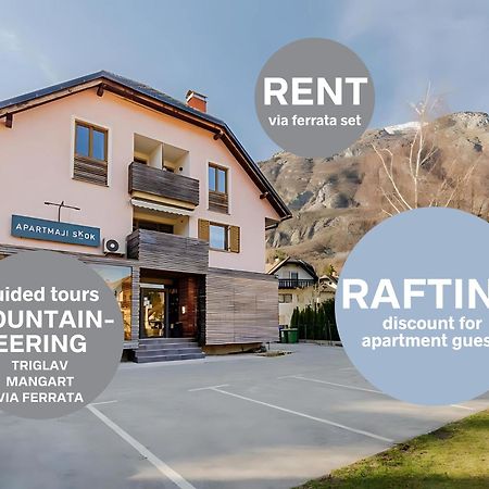 Apartments Skok With Rafting And Free Parking Бовец Екстериор снимка